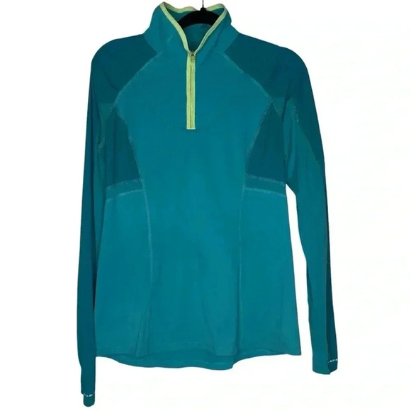 Lululemon Trail Bound 1/2 Zip in Blue Tropics Mesh Lightweight Size 8 - Picture 7 of 15